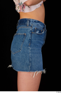 Lady Dee blue jeans skirt hips 0007.jpg